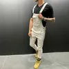 2019 Jumpsuits Overalls Men Bib Jeans Denim Suspender Romper byxor nya män Casual Streetwear Pockets Sexig Slim Skinny totalt C1123