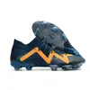 Chaussures de football d'entraînement pour hommes chaussures de football FG entraînement sportif pour jeunes bleu vert