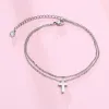 Cross Charmdouble Chaingift ile 14K Beyaz Altın Erkek Somence Boyfriends için Chaingift