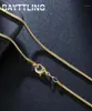 Kedjor Bayttling 925 Sterling Silver 16/18/20/22/24/26/28/30 tum 2mm Golden Chain Necklace For Woman Man Wedding Gift Jewelry1626471