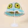 Berets Women Crochet Bucket Hats Floppy Fisherman Sunflower Beanie Caps For Travel Beach Hiking