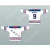 Anpassad FDNY Bravest 9 White Hockey Jersey Design 2 New Top Stitched S-M-L-XL-XXL-3XL-4XL-5XL-6XL