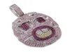 Collier pendentif masque bombe cerise glacé pour hommes, en Zircon cubique Micro pavé, bijoux scintillants, cadeau 9260105, nouvelle collection