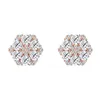 Stud haute qualité Hiphop 4mm D couleur Moissanite boucles d'oreilles avec vis arrière femmes hommes bijoux plaqué or 925 argent cadeau 226n