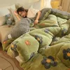 Blankets Super Warm Snow Velvet Quilt Winter Luxury Quilt Double-Sided Fleece Blanket Thickened Autumn And Winter Plush Quilt Core 231212