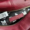 女性デザイナーバッグ新しいMシニアセンスライチ穀物Jカウハイドラグジュアリーバレンタインデーファッションショルダーレザーハンドバッグ