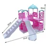 Doll Akcesoria Park Park Ice Cream Trolley for Baby Dolls Slajd Swing Grape Play House Toys Dekoracja Zamek 231212