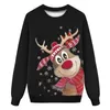 Rompers Ugly Christmas Sweater Family Set Deer Tryckt Män kvinnor Barn tröjor Jersey Crew Neck Top Loungewear 231212