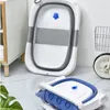 Vasche da bagno Sedili Temperatura in tempo reale Silicone Baby Fare il bagno Vasca da bagno Antiscivolo Secchiello per pediluvio Bagno pieghevole con rilevamento della temperatura 231212