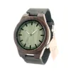 BOBO BIRD B14 Vintage Wooden Watches Fasgion Style Wristwatch for Men Green Dial Face Will be Gift for Friends2840