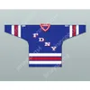 Anpassad FDNY Bravest 9 Blue Hockey Jersey New Top Stitched S-M-L-XL-XXL-3XL-4XL-5XL-6XL