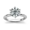 Anéis de casamento clássico 14k ouro branco 1ct 2ct 3ct moissanite anel de diamante jóias na moda festa noivado aniversário ring312g