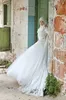 Muslim Wedding Dresses Said Mhamad Lace Winter Bridal Gowns Long Sleeves High Neck Arabic Islamic A-Line Wedding Dress