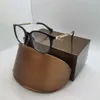 2022 ensemble de haute qualité mode hommes et femmes PC cadre lunettes de soleil métal angle verre lentilles transparentes lunettes de soleil Occhiali Lente307v