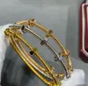 Bracciale rigido a vite con diamanti in oro 18 carati 1619CM replica ufficiale di gioielli di alta qualità di marca di lusso braccialetti 5A stile classico Bracciale ADITA 9396830