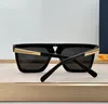 Flat Top Solglasögon Gold Black/Black Smoke Men Designer Solglasögon Shades Sunnies Gafas de Sol UV400 Eyewear With Box