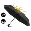 Parapluies Parapluie entièrement automatique pour femme mâle fort 3 pliant 8 nervures coupe-vent pluie et soleil support de haute qualité 231213