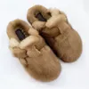 Sandália Highend Fur Baotou Chinelos Inverno Conforto e Calor Luxo Mink Flats Indoor Slipon Para Pessoas Preguiçosas 231212