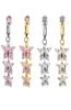 Faux corps Piercing bijoux faux ventre piercing papillon designNavel anneaux CZ clip sur nombril anneau non piercing bijoux9909768