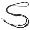 الياقات الكلاب Leaseshs Free Dog Dog Leash One Drage اثنين من المشي على الجري حبال نايلون قابلة لإعادة الاستخدام مع Carabiners Double Head 231212