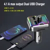 جديد Bluetooth Car Kit Car Handsfree FM Transmitter Bluetooth 5.0 Car Kit Mp3 Modulator Player TF Card USB AUX Receiver 3.1A Charger USB Fast Charger