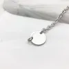 Luxe Designer Hart Ketting Dames Roestvrij Staal Mode Paar Ronde Sieraden Vriendin Kerstcadeau