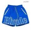 Мужские футболки Дизайнерские рубашки с коротким рукавом Rhude Хлопковая футболка Повседневные шорты Быстросохнущая дышащая сетчатая рубашка Rhube 16 2MCW