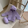 Down Coat Winter Children's Light White Jacket For Boys And Girls Large Babies Hooded Vest Pink Wear