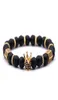 8mm Frosted stone Metal Crown Bracelet For Women Beaded Bracelet Men Vintage Charm Jewelry For Boys Drop9548637