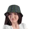 Berets Flask And Vial Pattern Green Blue Chemistry Chemist Science Bucket Hat For Women Men Foldable Bob Fisherman Hats Panama Cap