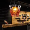 Lâmpada pingente de basquete cozinha hanglamp futebol luzes vidro quarto crianças industrial pendurado luminária iluminação lamps276d