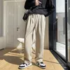 Abiti da uomo pantaloni casual dritti invernali uomo kaki business blazer stile coreano pantaloni da uomo elastico in vita spesso formale streetwear H68