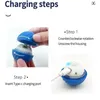 Dog Toys Tuggar Toy Ball Dog Cat Bouncing Rolling Small Rubber för smart USB Automatisk medium laddningsbar rörelse 231212