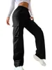 Pantaloni da donna Casual Tinta unita Pantaloni larghi a vita alta con gamba dritta Pantaloni lunghi larghi da donna 231213