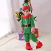 Family Matching Outfits Christmas Parent Child Costumes Elf Dress up Cosplay for Kids Adults Santa Outfit Set with Clothes Hats Belts Sock 231212