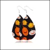 Stud Dangle Chandelier Dangle Chandelier2024Cute Dypkin Print kropla Kolczyka Kobiety Dziewczyny Scl Ghost skórzane kolczyki Halloween Jewelr moda 2024