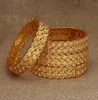 Bracelet 4 pièces 24K bracelets éthiopiens dubaï à la mode pour les femmes arabes africains couleur or Bracelet bijoux moyen-orient cadeaux de mariage 2750130