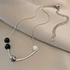 Chaînes Creative Design Vintage Opal Perles rondes Chaîne Collier pour femmes Mode Collier perlé Collier Y2K Bijoux