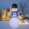 Inflatable Bouncers Playhouse Swings 5FT Christmas Decoration Toys Santa Claus with Gift Box LED Lights Xmas Party Props Indoor Outdoor Year Decor 231212