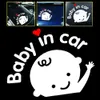 Auto Electronics Funny Car styling 3D Cartoon Stickers Baby In Car Warning Car-Sticker Baby on Board Car Accessories High Quality