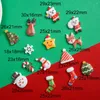 Decorative Figurines 10PCS Glitter Christmas Series Resin Flat Back Cabochons For Hairpin Scrapbooking DIY Jewelry Craft Decoration