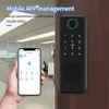 Serrature per porte App HahaLock Impronta digitale Smart Lock Cancello esterno impermeabile Password Bluetooth Scheda Rfid senza chiave Catenaccio Chiave meccanica 231212