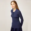 Women's Polos AS Women Knit Blouse Great Quality Knitted Tops Female Ribbed Polo Collar Sweaters