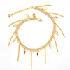 Anklets 18K Gold Plated Micro Inlaid Zircon Copper Alloy Jewelry Wholesale Women's Anklet Fashion