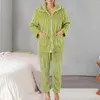 Pyjama d'hiver pour hommes et femmes, ensemble de pyjama pelucheux, chaud et moelleux, manches longues, peluche, poches, vêtements de nuit thermiques, 2023