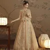 Ethnic Clothing Xiuhe Women's Peony Embroidery Beaded Decoration LightColor Loose Casual Chinese Wedding Dragon and Phoenix Bridal Gown 231212