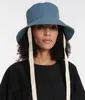 Chapeau de pêcheur pour femmes de couleur unie, ruban de vacances, chapeau de pêcheur en Denim, à la mode et décontracté, chapeau pare-soleil pour hommes et femmes avec corde coupe-vent