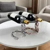 Tabletop Wine Racks Creative Rack Pearl Necklace Luxury Bottle Hanging Suspension Metal Resin Holder Cabinet Bar Decoration 231213