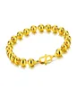 Charme doré contracté perlé femmes mode femme or bracelet de perles rondes charme dame bijoux main entière bracelet caténaire 3223752