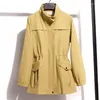 Trenchs de femmes LKSK Femmes Double Couche Coupe-vent Automne Casual Slim Manteau Mode Plus Collier Collier Dames Veste pour